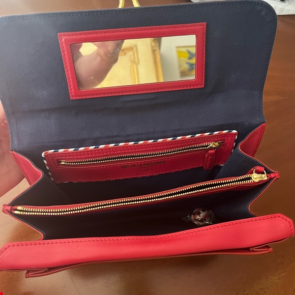 Ines de La Fressange red handbag - Picture 3 of 3